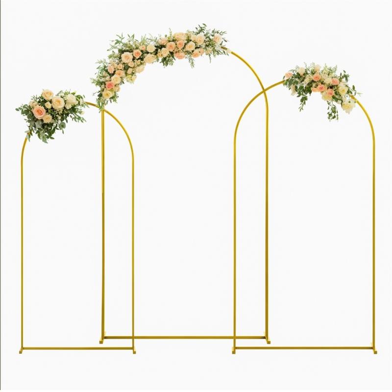 Золотая железная свадебная арка для декора разных размеров, простая сборка, структура для фона вечеринки
