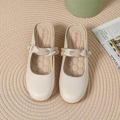 Нежные сандалии Мэри Джейн с внутренней платформой, полушлепанцы для женщин на лето, одинарная обувь на одной педали