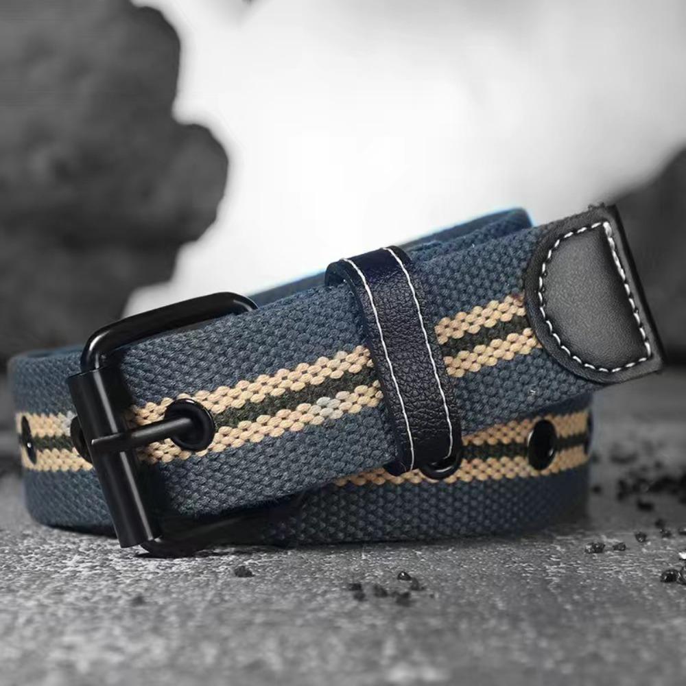 Модные ремни с пряжкой из сплава, дышащий плетеный пояс, нейлоновый холщовый ремень для занятий спортом на открытом воздухе