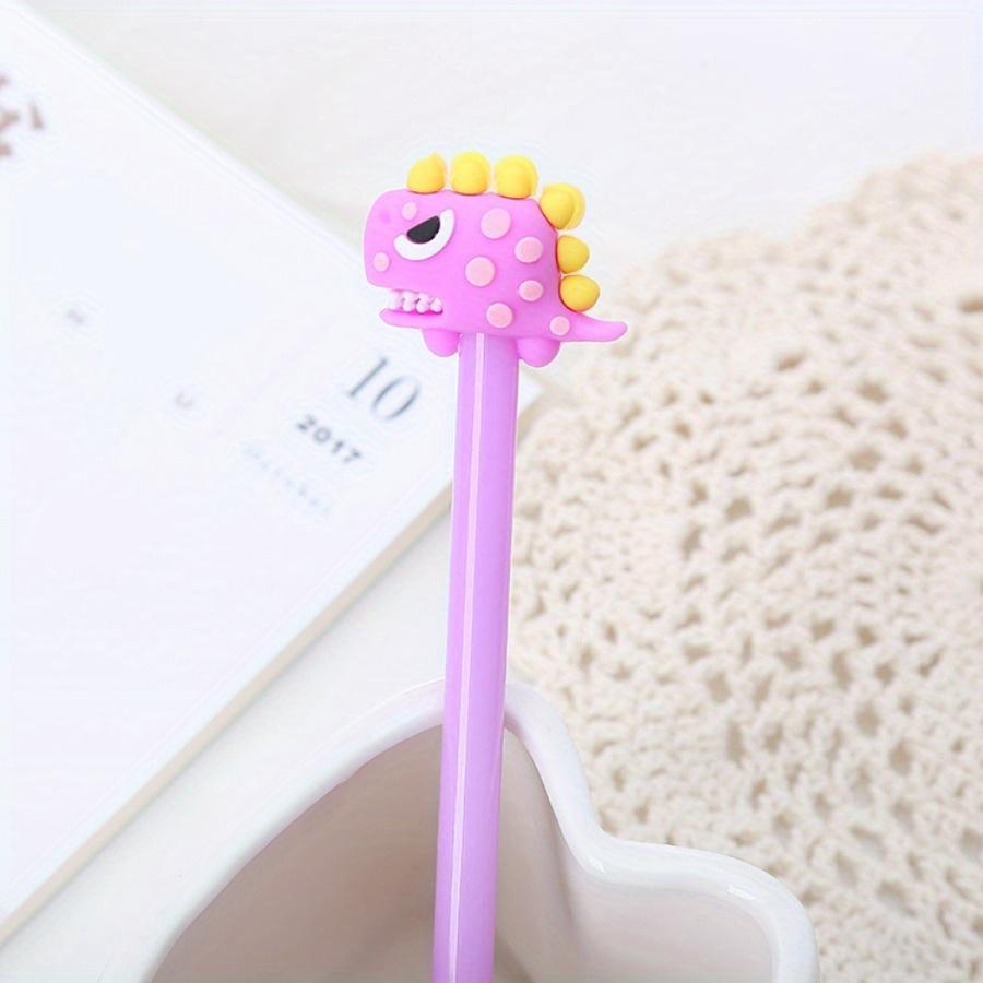10pcs 0.5mm Cute Pen Creative Dinosaur Shape Gel Pen Cartoon Tyrannosaurus Water-based Signature Pen Learning Office Stationery