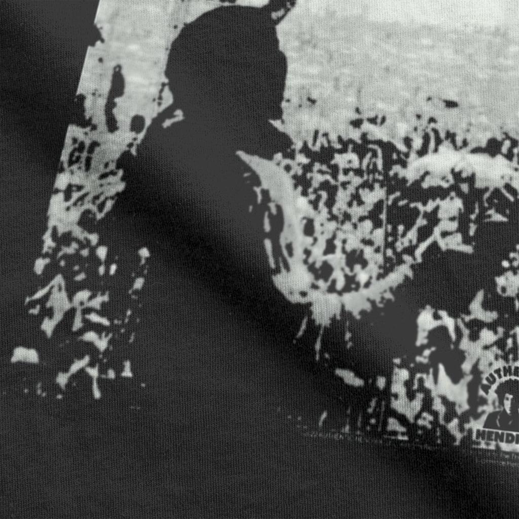 Мужские футболки Jimi Rock Hendrixs Live At Woodstock Винтажные футболки с изображением певца и гитариста Футболки с коротким рукавом и круглым вырезом Футболки из хлопка с круглым вырезом Топ больших размеров