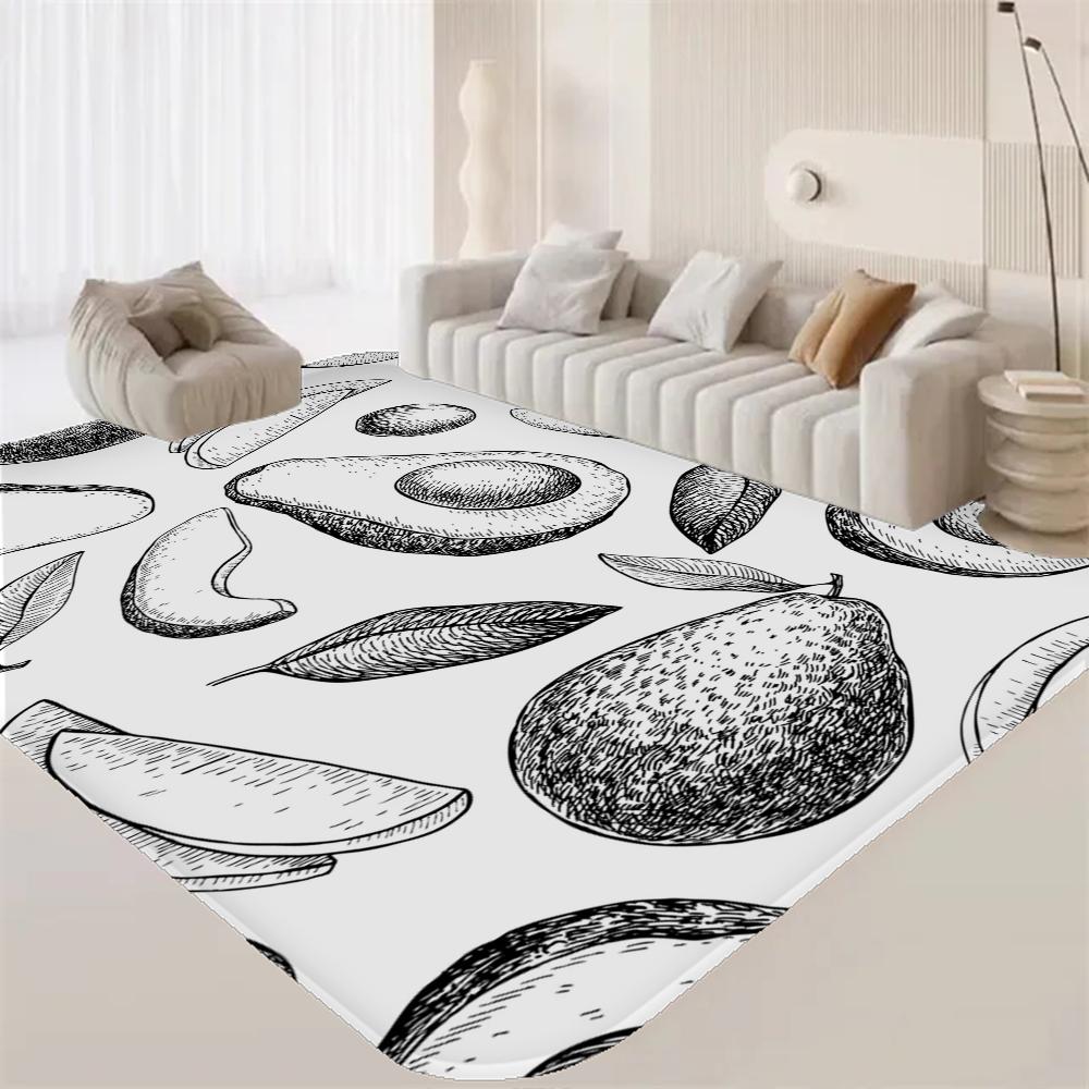 Avocado Room Mats Retro Multiple Choice Living Room Kitchen Rug Non-Slip Welcome Rug