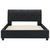 Black Faux Leather Bed Frame 100 * 200 cm