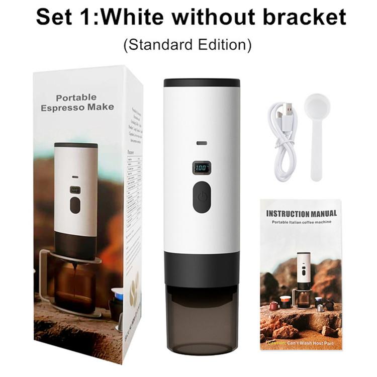 Портативная электрическая кофеварка 3-в-1, кофемолка для капсульного кофе, дорожная кофеварка с беспроводным подогревом для автомобиля, дома и кемпинга