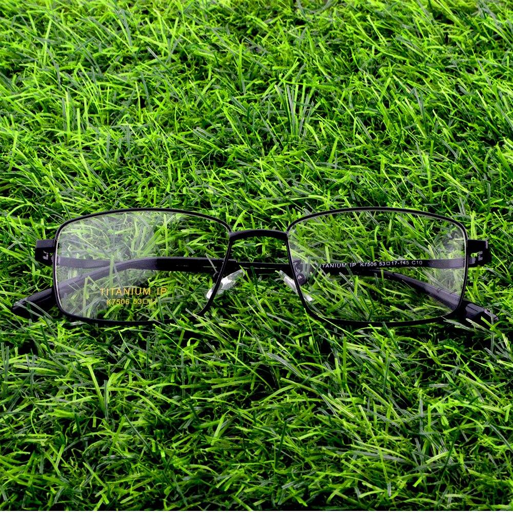 Прямоугольная оправа из титанового сплава, легкая, неаллергенная, удобная, носоупоры, оправа для оптических очков, оправа для очков, очки
