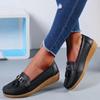 Women Flats Fashion Genuine Leather Tenis Nurse Shoes Moccasins Shoes Women Slip On Flat Shoes Retro Zapatos De Mujer Plus Size