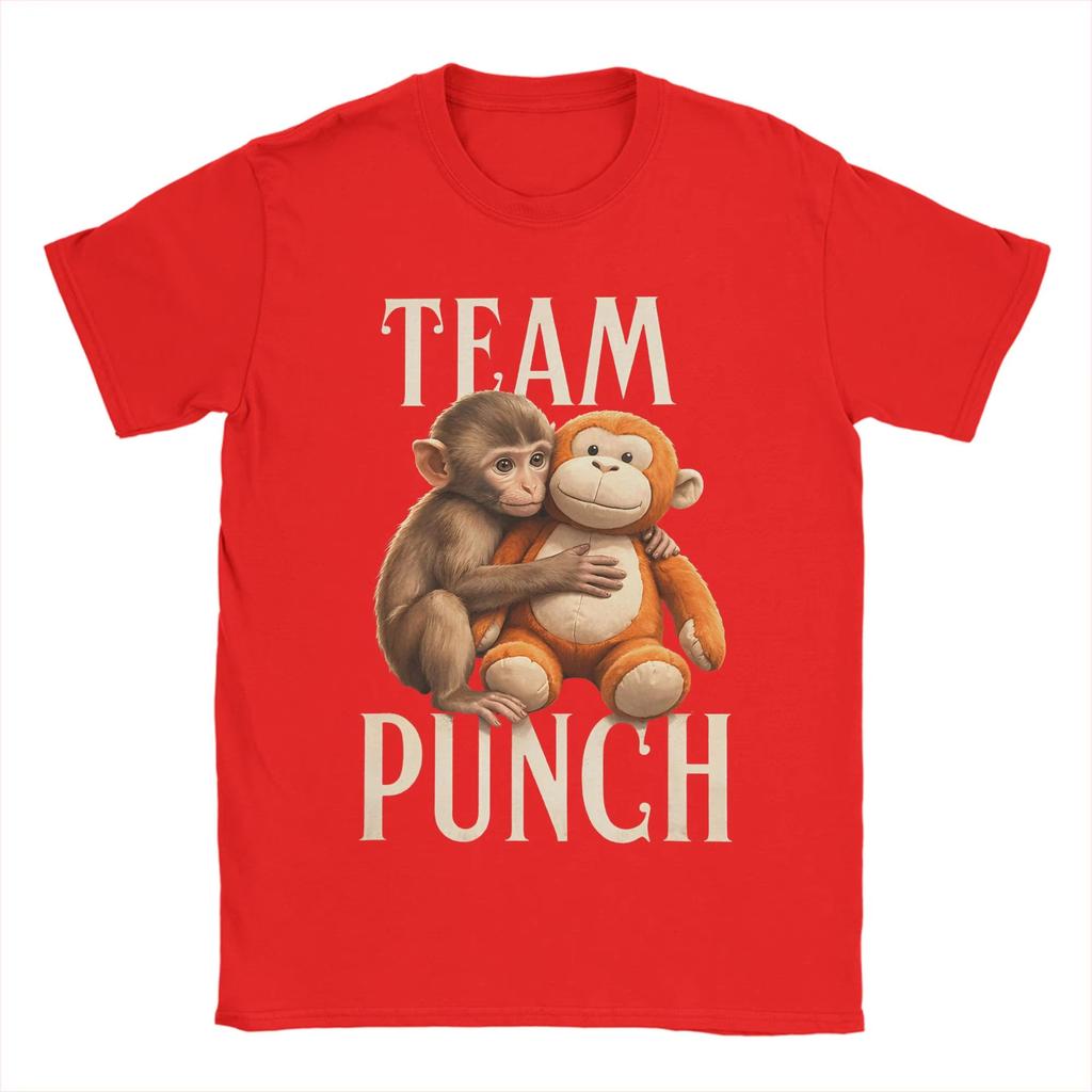 Baby Monkey Punch Team Punch Men T Shirt Casual Tees Short Sleeve Round Neck TShirts Pure Cotton Printing Tops
