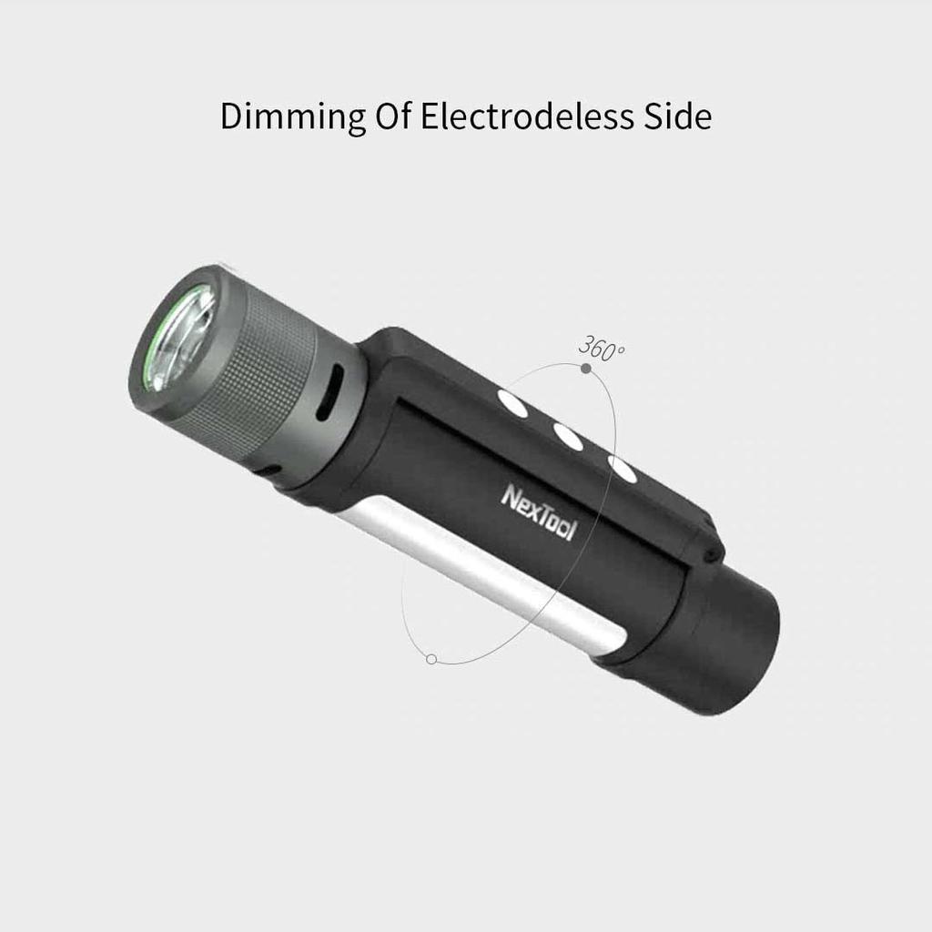 Xiaomi Фонарик NEXTOOL 6-в-1, 1000 лм, двойной светильник, масштабируемая сигнализация, USB-C, перезаряжаемый мобильный аккумулятор, электрический фонарик для кемпинга