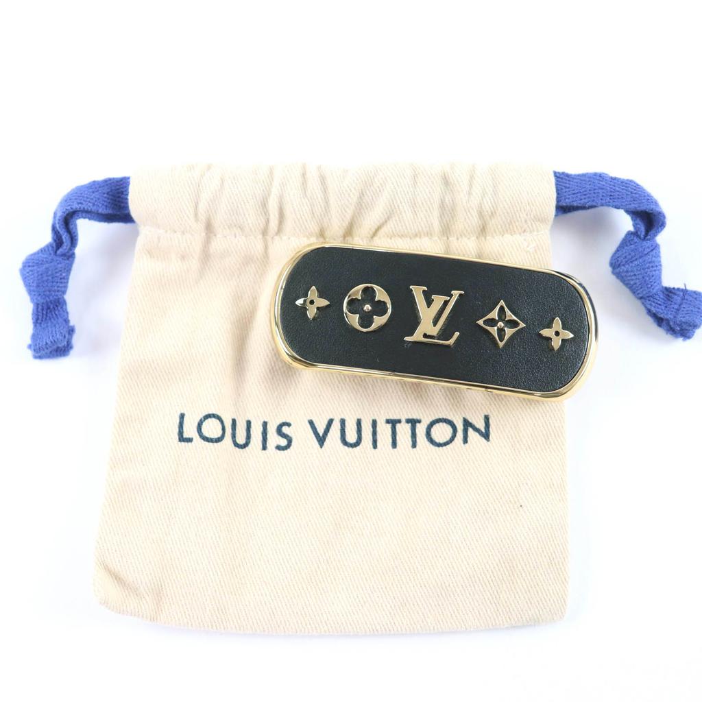 Отличная заколка для волос LOUIS VUITTON Baretta Cruiser с мотивом Icon, черная, M00564, Б/У