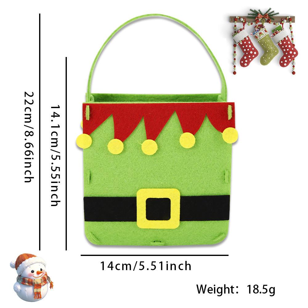 Festive Nonwoven Christmas Themed Tote Bags For Kids With Adorable Designs