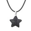 Natural stone star pendant, Xiuyu, blue patterned stone, pentagram necklace, jewelry
