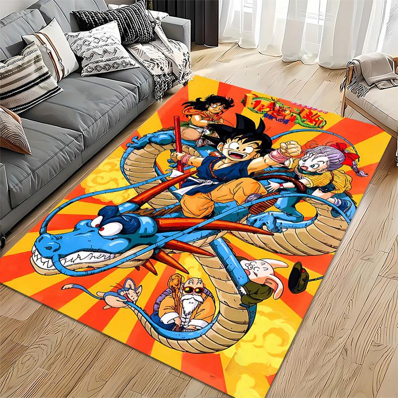Dragon Adventure Anime Carpet suitable as a non-slip mat for the living room or bedroom sofa