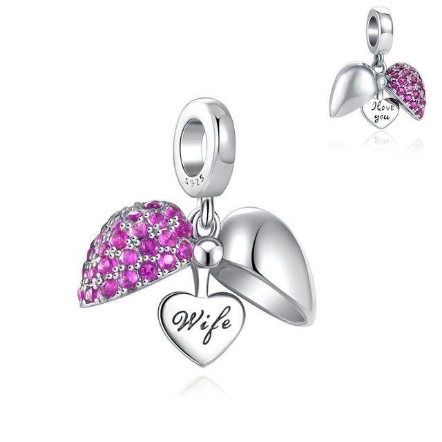 Новый европейский кулон с открытым сердцем, сестра, Diy из бисера, подходит, оригинальный модный браслет из стерлингового серебра 925 пробы для женщин, изготовление ювелирных изделий