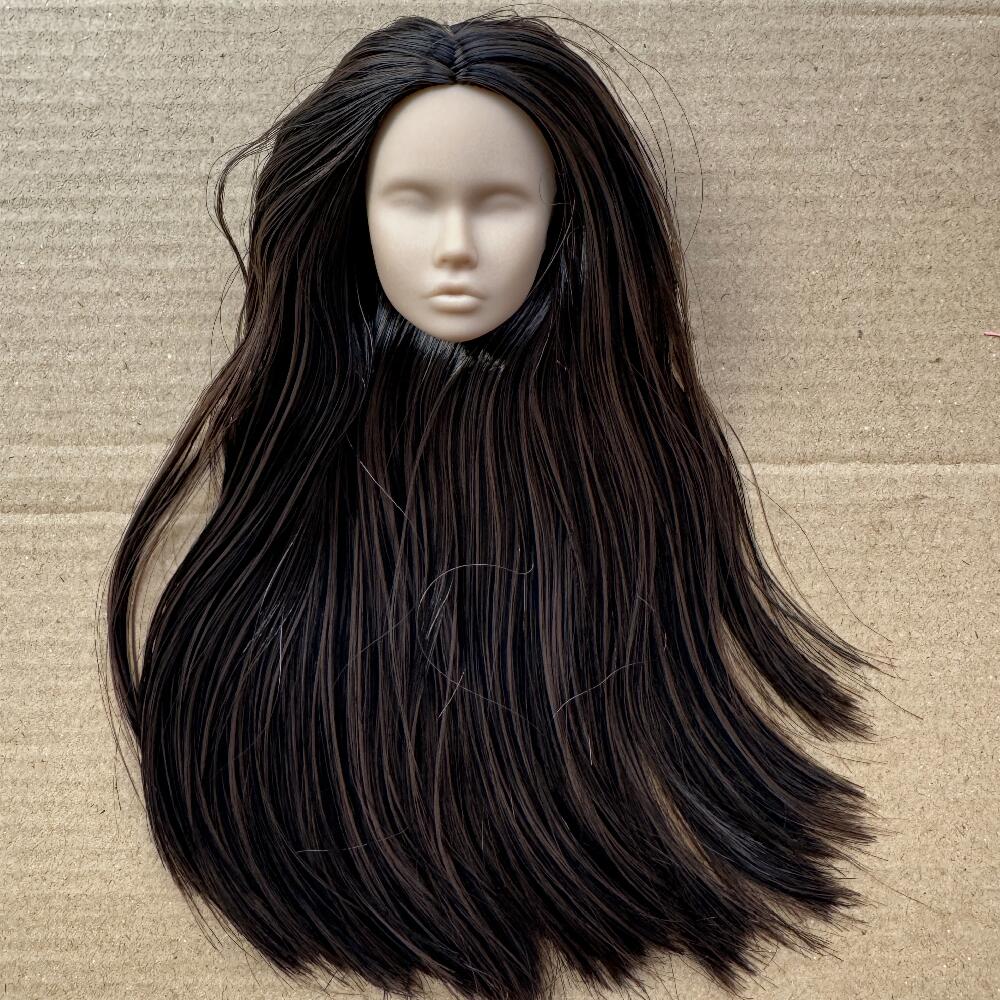 Голова куклы Poppy Blank Face Doll Heads DIY для тренировочного макияжа, лысая, масштаб 1/6, детали для рукоделия и изготовления кукол, кремовый, белый, бежевый тон кожи.