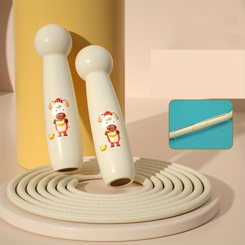 1 Piece Cartoon Skipping Rope for Kids – Non-Knotted, Durable Cotton, Adjustable Length for Elementary Students & Beginners