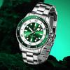 Топ Новые Мужские Часы Классический Деловой Стиль Стальной Браслет Кварцевые Часы Люминесцентный Календарь Мужские Наручные Часы