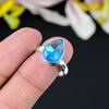Blue Topaz Gemstone Handmade 925 Sterling Silver Jewelry Ring Size 9.5 KG-348