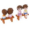 1Set Sweet Couple Diy Mini Miniature Figurine Garden Deco Seat Micro Landscape