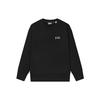 Fila Solid Color Letter Logo Embroidered Casual Crew Neck Long Sleeve Sweatshirt Unisex Tops Black F11U248201F-BK
