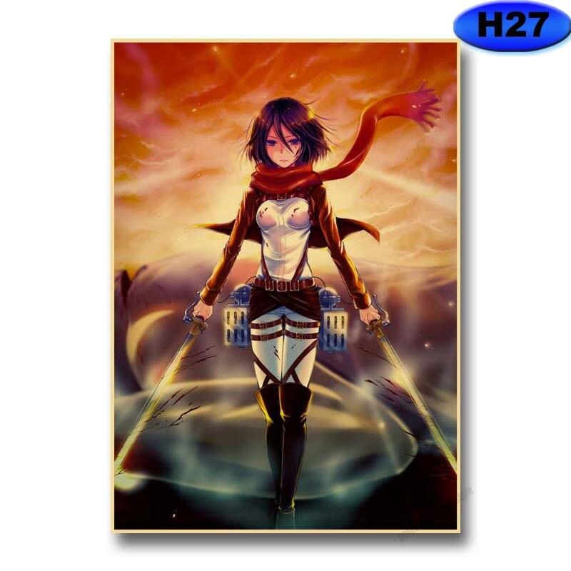 Attack On Titan Season 4 Poster Retro Kraft Paper Posters Prints Anime Decor Home Living Room Bar Art Painting Wall Stickers