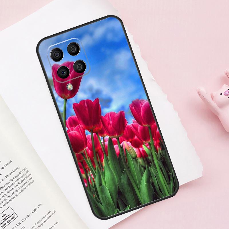 Весенние тюльпаны Чехол для телефона Samsung Galaxy M13 M53 M16 M36 M56 M06 M52 M32 M12 M54 M34 M14 M35 M55 M15 M11 M31