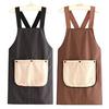 Waterproof Kitchen Apron with Pocket Removable Towel Multi-Functional Adjustable Oil-proof Men Women Chef Cooking Baking Striped Bib Apron