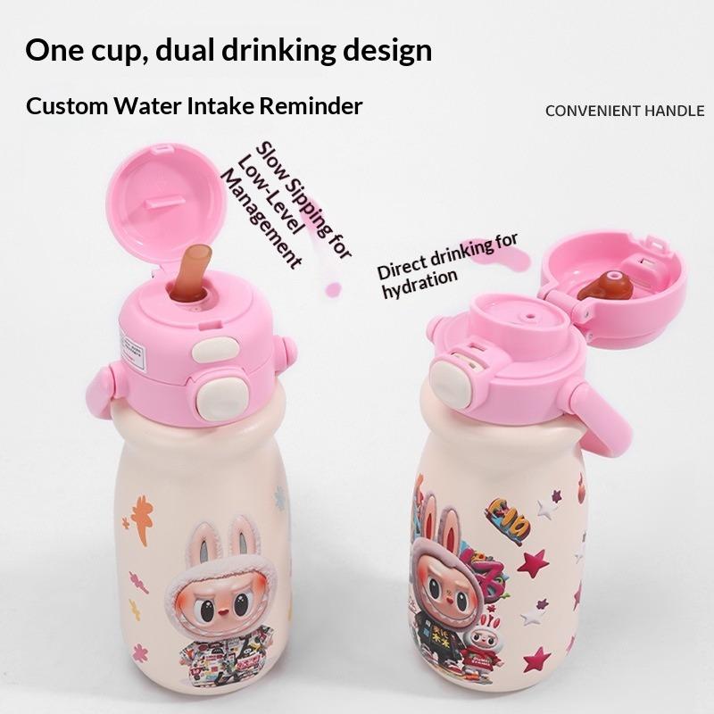 316 Stainless Steel Thermos Cup Cute Cartoon Student Cup Large Capacity Double Drink Children's Water Cup