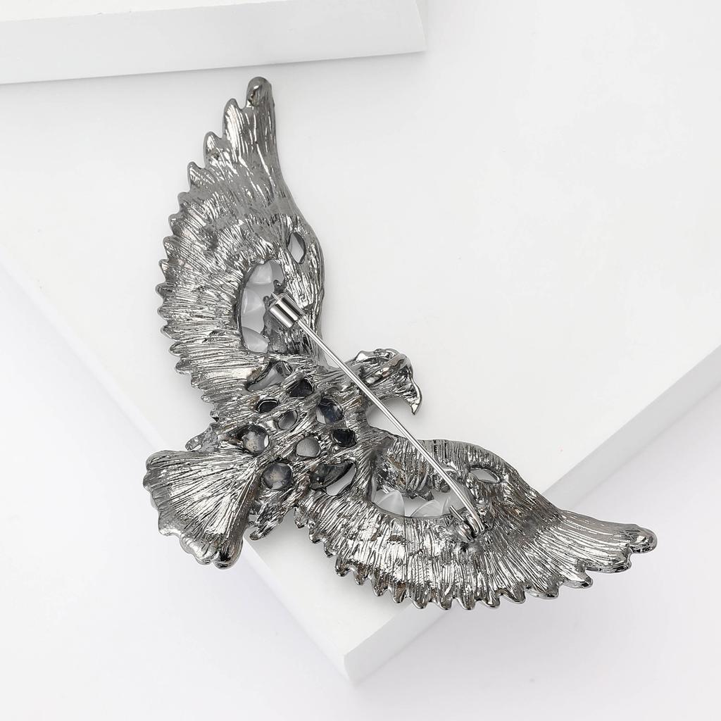 Стильная винтажная брошь в виде большого орла, элегантная роскошная брошь в виде животного со стразами, женская одежда, аксессуары, корсаж