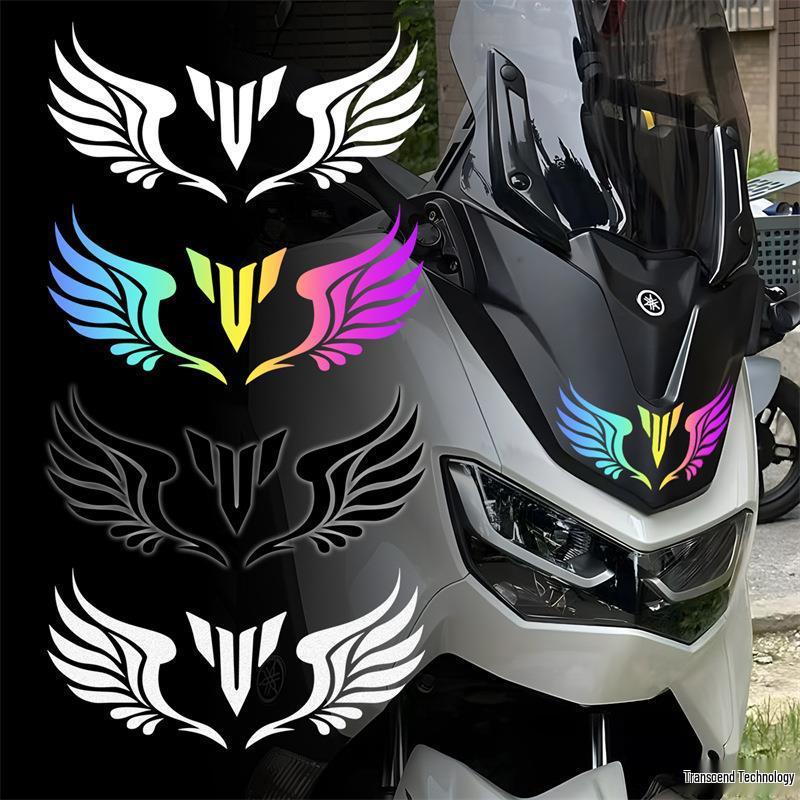 Yamaha MT Series Motorcycle Helmet & Headlight Reflective Decals (Waterproof).