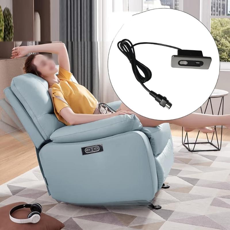 Electric Sofa Chair Hand Control Button Switches Electric Recliner Controller Manual Recliner Switches with USB Port