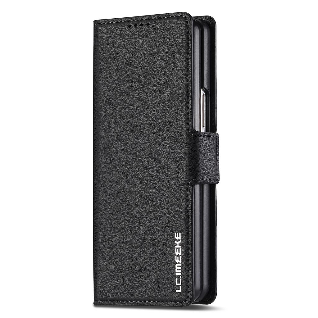 LC.IMEEKE L1 Для Samsung Galaxy Z Fold6 5G Чехол-подставка Текстура ПУ-кожа Кошелек Чехол для телефона