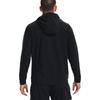 Under Armour Мужская однотонная флисовая куртка Rush Series с капюшоном на молнии, черная 1366178-001