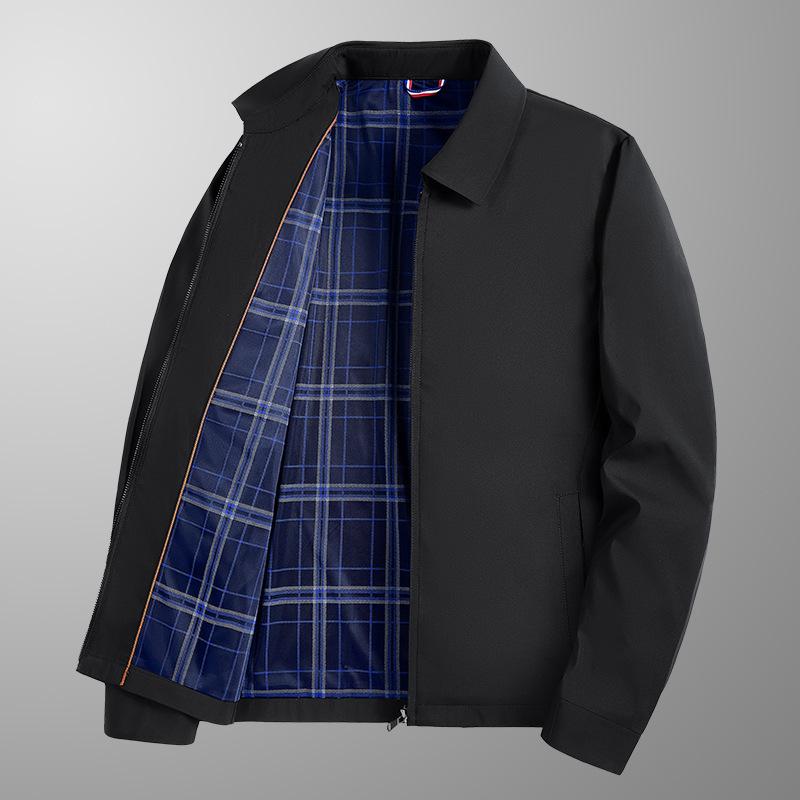 Весенне-осенняя куртка для мужчин среднего возраста, тонкая повседневная куртка