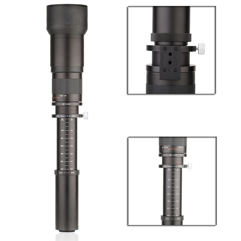 Ультрателеобъектив Kelda 6501300mm F8.016 с зумом и креплением TMount для зеркальной камеры Canon Nikon