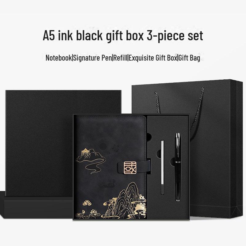 Подарочный набор из блокнотов формата А5 «Культура и творчество» — сувенир в китайском стиле с индивидуальным логотипом