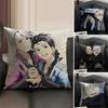 YYURi On IICE Anime Cushion Cover Natural Linen Organic Fabric DoubleSided Printing Sofa Home Decor Gift Pillow Case