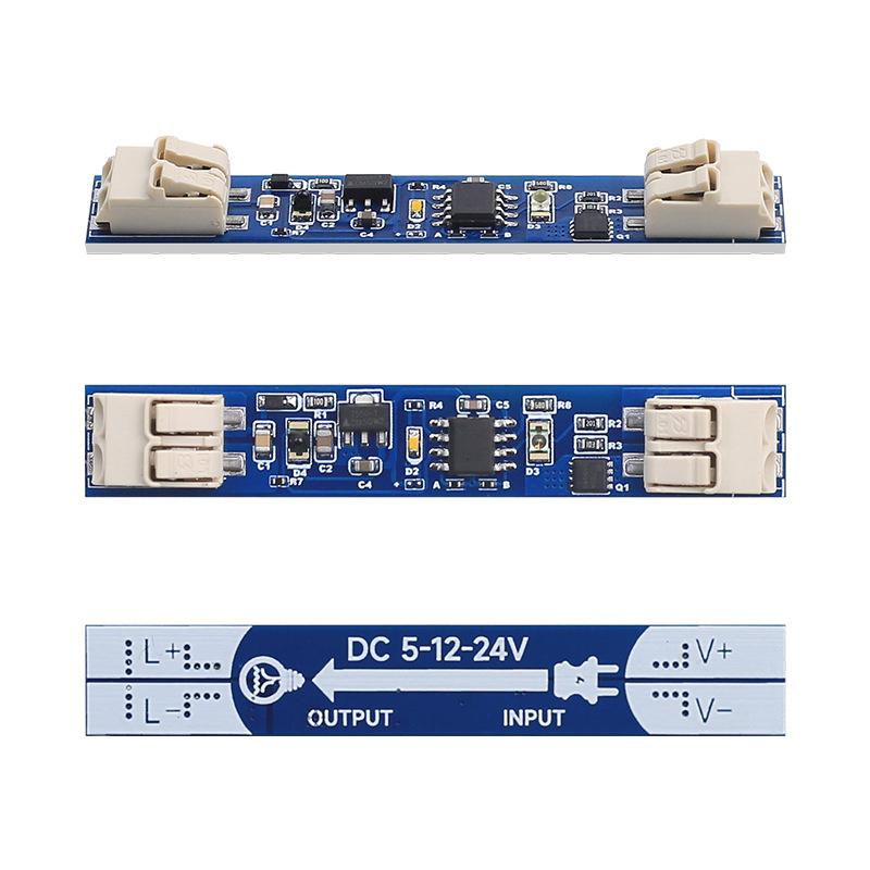 High Sensitivity Capacitive Sensor LED Dimmer DC 12V/24V 4A Solder-free Induction Switch for Hotel Lighting