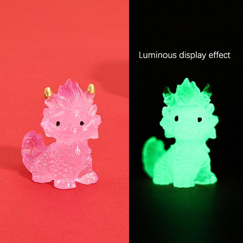 Год Дракона Luminou Dragon Kirin Dragon Микро Ландшафтные Украшения Благоприятный Зверь Кукольный Домик Декор Настольные Подарки Год