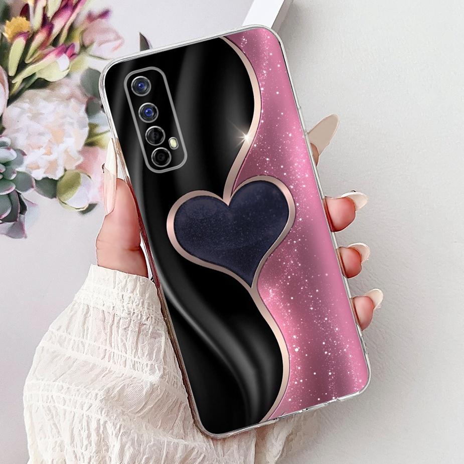 Чехол для Realme 7 5G RMX2111 Милый Кот Роскошный Расписной Чехол Мягкий Силиконовый Чехол для Телефона Для Realme 7 Pro Realme7 5G Задняя Крышка Coque
