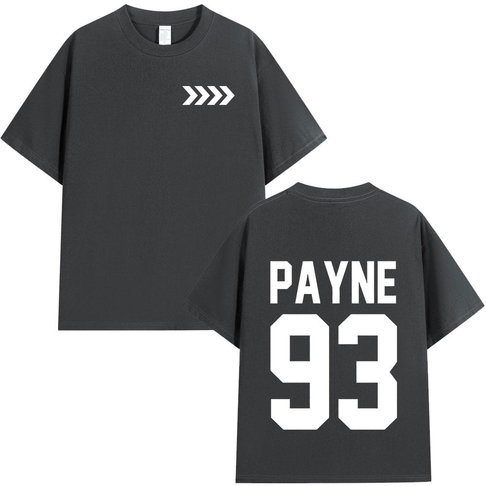 Трикотажные футболки в память о Лиаме Пейне Мерч Payne 93 Подарок для фанатов Мужская одежда Футболки с коротким рукавом Оверсайз Футболки в стиле хип-хоп и стритстайл
