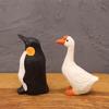 Simulation Animal Carving Log Decoration Crafts Penguin Goose Ornaments