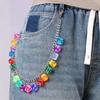Gothic Double-layer Metal Pants Chain Zinc Zinc Zinc Alloy Punk Belt Chain Colorful Dice Waist Chain Female