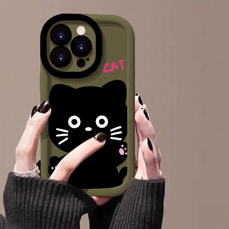 Чехол для мобильного телефона Apple 16promax Новый расписной iPhone 15pro Ощущение кожи Пух 14