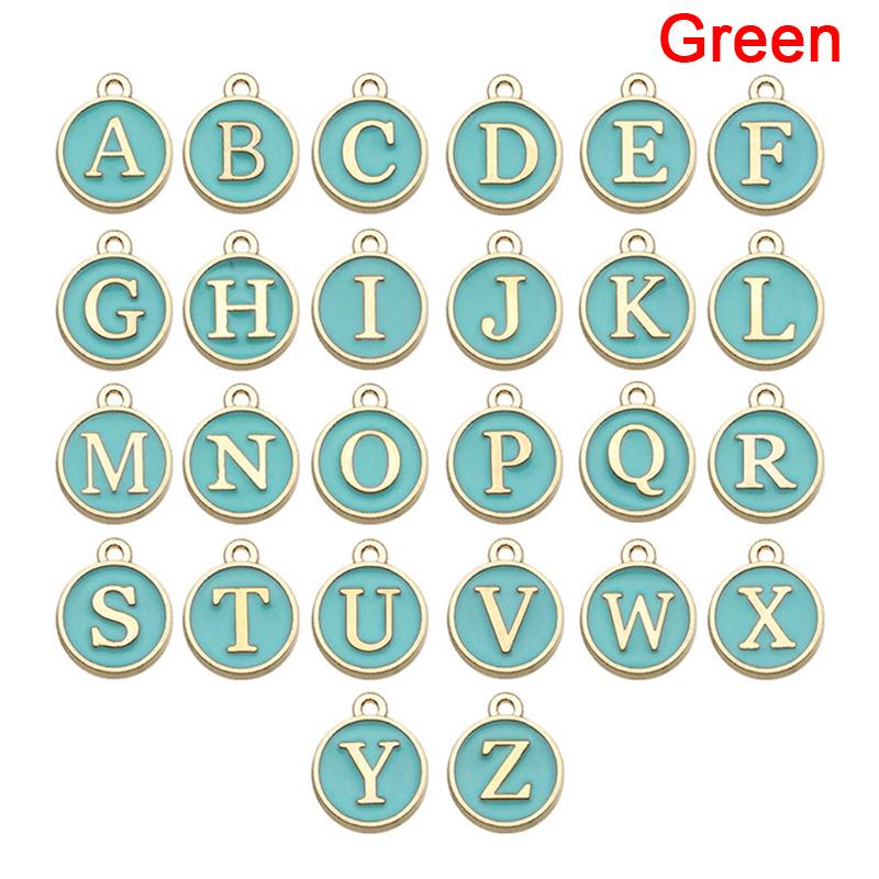 Diy Alloy Accessories Set English Letter Brush Double-Sided Alloy Dripping Pendant