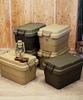 GORDON MILLER Stackable Trunk Cargo, 40L, Low-Profile Storage Box with Lid, Large Capacity, Stackable, Coyote Beige, 01680033
