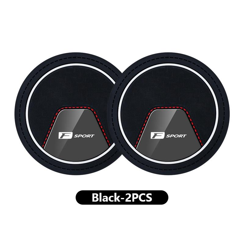 MTIQ6 2Pcs Car Coaster Water Cup Bottle Holder Anti-slip Pad Mat Silica Gel For Lexus IS350 ES350 IS250 IS460 IS220h IS300 LX570
