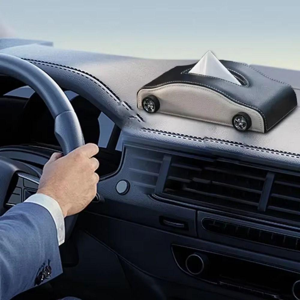 Simulated Tire Tissue Dispenser Decorative Car Leather Tissue Organizer Auto Napkin Holder Office