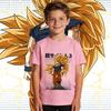 DBZ Goku SS3 Anime Print Boys Girls 100 Cotton T Shirt Kids Casual Short Sleeve Top Summer Breathable Tee
