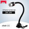 3W 24V CNC Machine Work Light with Long Arm and Screw Mounted Gooseneck