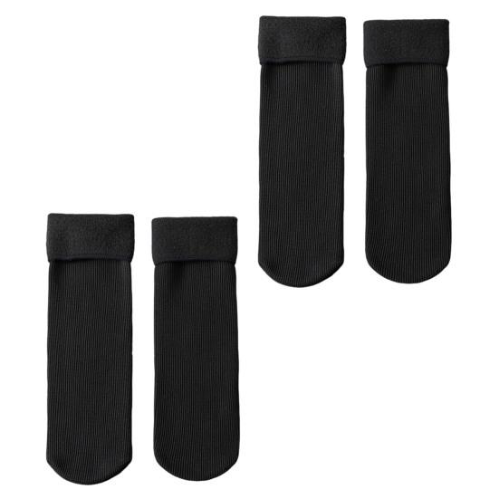 2 пары женских зимних носков средней длины, однотонные, высокоэластичные, сохраняющие тепло, легкие, удобные, теплые, повседневные, спортивные носки